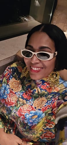 Customer photo review of Sicily Print Shirt Dress