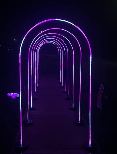 Customer photo review of 🌟 RGB Decor NEON Pathway Arch – Illuminate Your Holiday Walkways 🎄