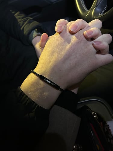 Customer photo review of 4mm Franco Link ID Bracelet