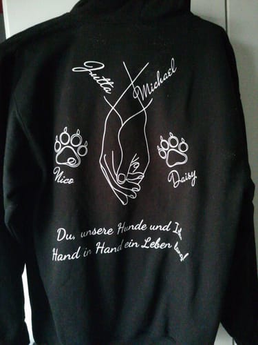 Customer photo review of Du und Ich ein Leben lang - Personalisierbarer Classic Hoodie Unisex