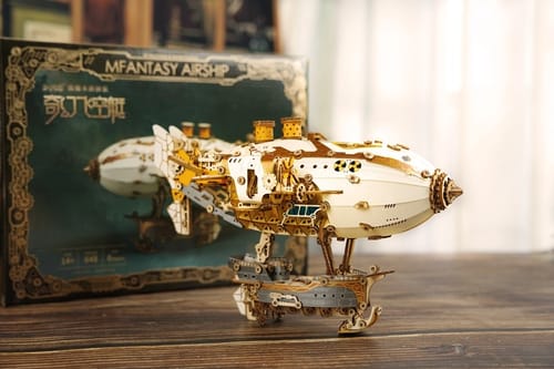Customer photo review of Victorian Fantasy Steampunk Airship 3D Wooden Puzzle