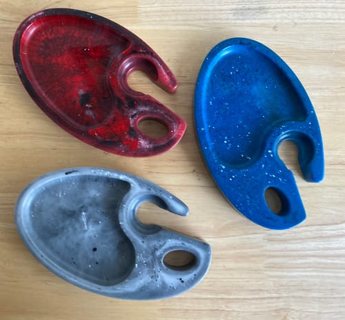 Customer photo review of 8.7x5.25x1" Wine Glass & Appetizer Tray Mold - Silicone Mold