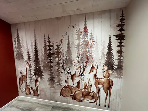 Customer photo review of Papier Peint Animaux Cerf dans la Forêt
