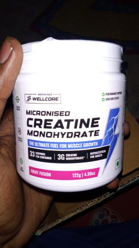 Customer photo review of Wellcore - Pure Micronised Creatine Monohydrate (122g, 33 Servings) Fruit Fusion
