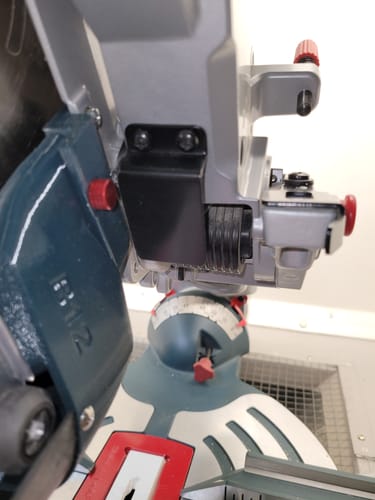 Customer photo review of Bosch Axial Glide Miter Saw Dust Chute (Gen II)