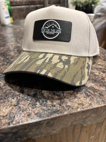 Customer photo review of Custom Leather Patch Hybrid Hat - EA5Y