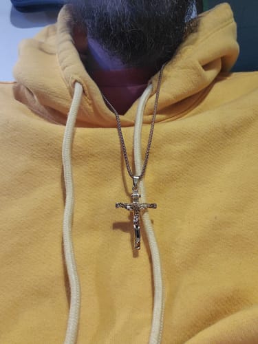 Customer photo review of FREE Today: Christ Jewelry Crucifix Pendant Charm Necklace