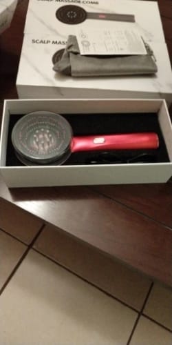 Customer photo review of GlowGrow: Red Light Massaging Brush