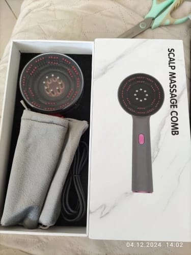 Customer photo review of GlowGrow: Red Light Massaging Brush
