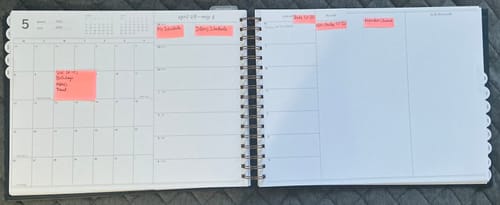 Customer photo review of 2025 Horizontal Weekly Planner, Ocean Breeze