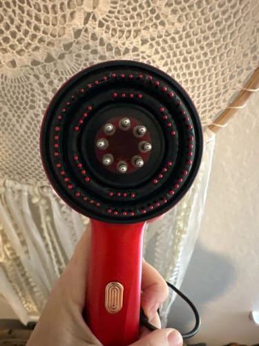Customer photo review of GlowGrow: Red Light Massaging Brush