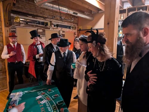 Customer photo review of Murder Mystery Award Medals Set – Best Detective, Costume, Performer, Liar & Most Likely to Commit a Crime