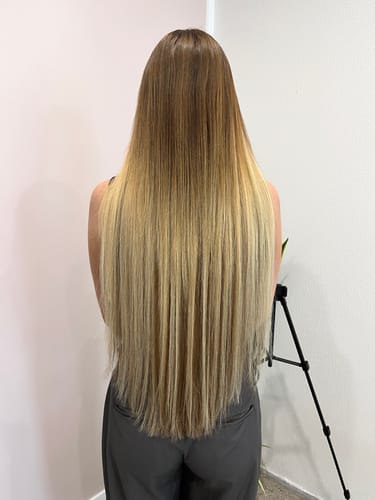 Customer photo review of 26 Inch Mini Weft Hair Extensions