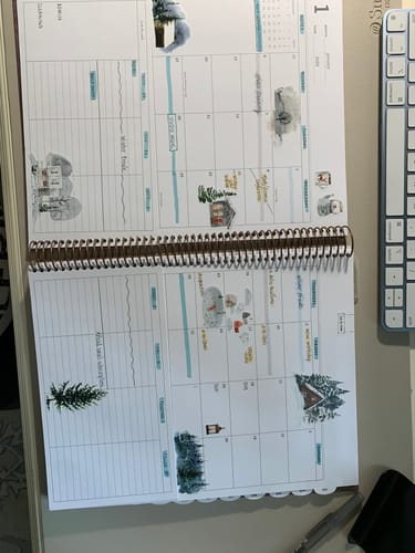 Customer photo review of 2025 Portrait Weekly Planner, Orchard