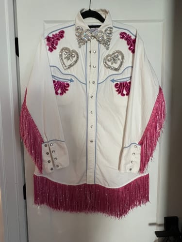 Customer photo review of 6" Starlight Hologram Sequin Chainette Fringe Trim (Sold by the Yard)