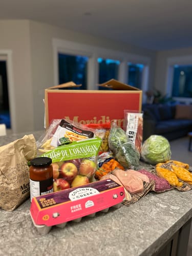 Customer photo review of Weekly Essentials Grocery Box
