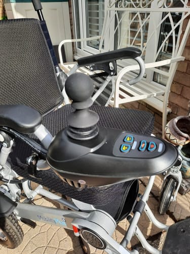 Customer photo review of Universal Golf Ball Joystick Topper/Gaiter for Electric Wheelchairs