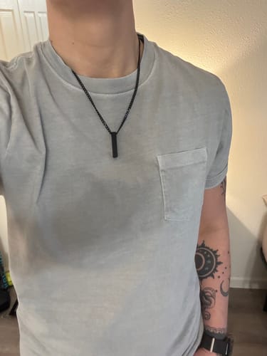 Customer photo review of Matte Rectangle Bar Urn Pendant