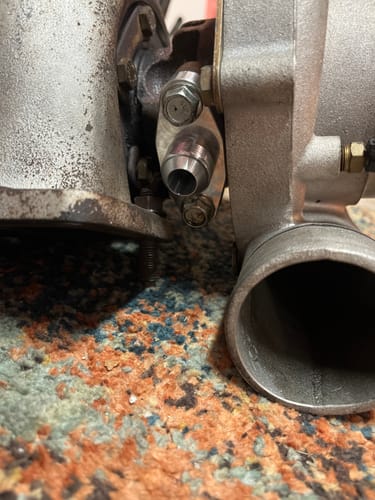 Customer photo review of Motion Billet T4 T6 Turbo Drain Oil Flange 10AN 21-10008