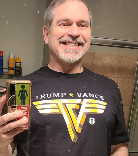 Customer photo review of TV Rocker Gold T-Shirt