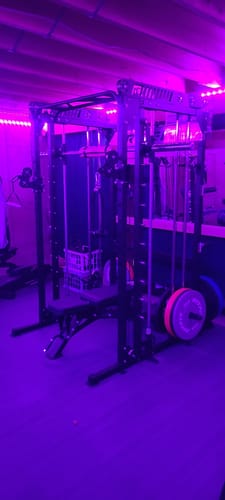 Customer photo review of RitFit M1 Multi-Functional Smith Machine 2.0 with Cable Crossover System and Squat Rack for Home Gym