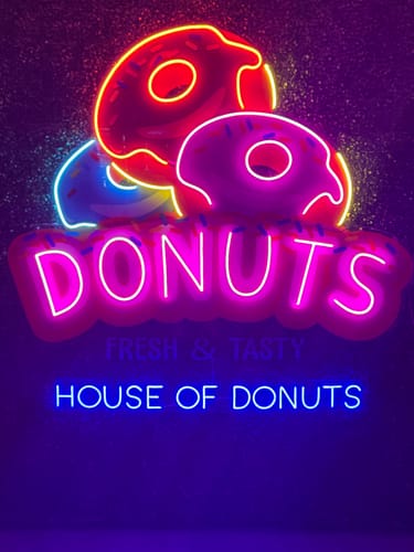 Customer photo review of Custom Name Fast Food Restaurant With Donut Led Neon Sign Light