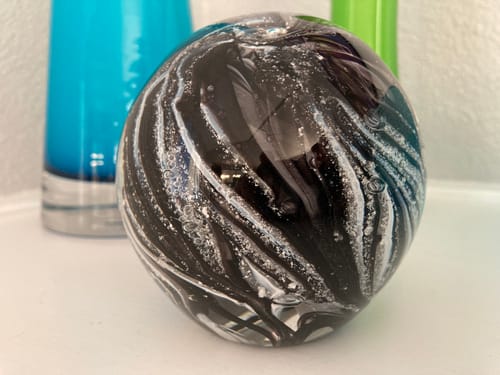 Customer photo review of Feathered Orb with Cremation Ash