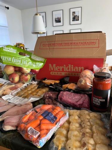 Customer photo review of Weekly Essentials Grocery Box