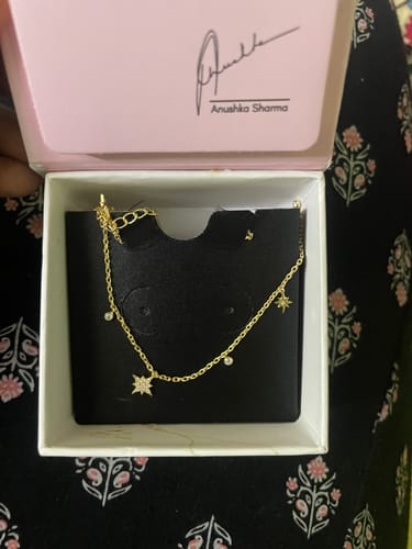 Customer photo review of Golden Constellation Drop Necklace