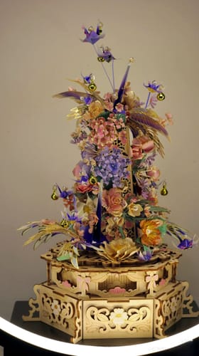 Customer photo review of DIY 3D Wooden Music Box with Metal Flower