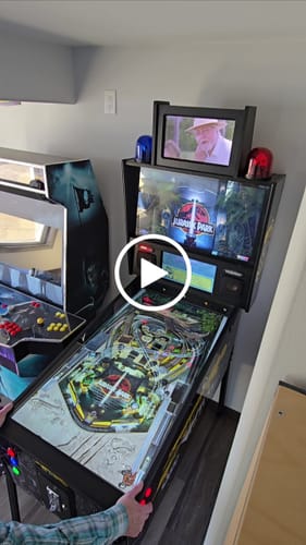 Customer video review of ABVIDEOARCADES 120hz Virtual Pinball New Pinup Popper system 1330 pinball games + 1000 jukebox song.