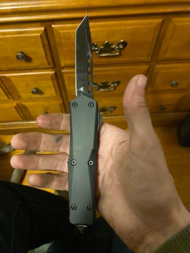 Customer photo review of Black Ghost OTF Knife (Multiple Blade Styles Available)