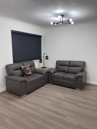 Gillan H. review of Ravenna 2 Seater Leather Sofa - Grey image 1 out of 2