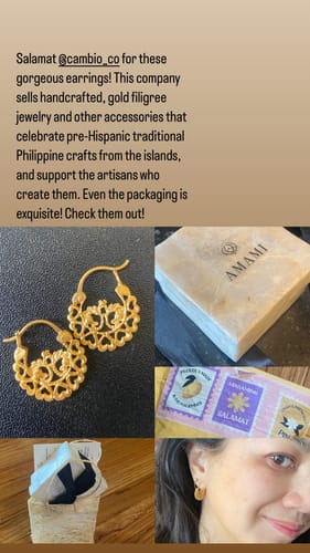 Customer photo review of Loida Creolla Earrings