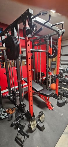 Customer photo review of RitFit BUFFALO Multifunctional Smith Machine with Lat Pull Down and Cable Crossover for Versatile Strength Training