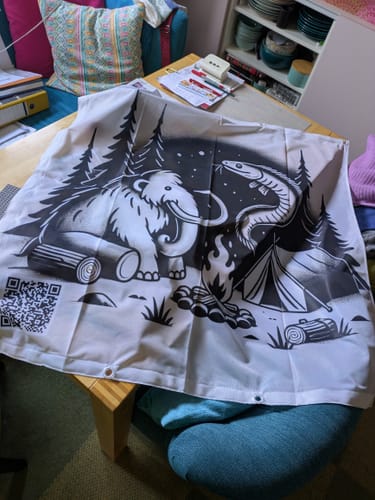 Customer photo review of Fahne selbst gestalten