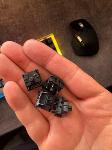 Customer photo review of HMX NOIRE LINEAR SWITCH FACTORY LUBED (10PCS)