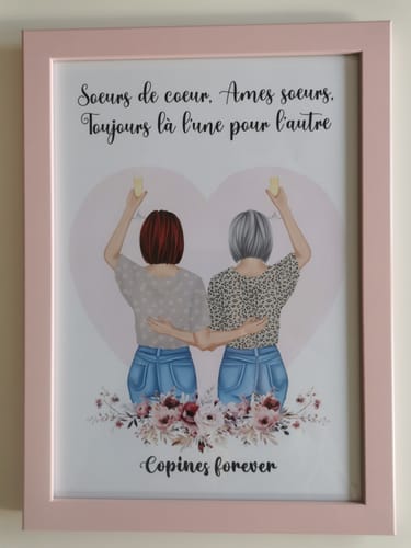 Customer photo review of Affiche Personnalisée - Définition Sœur/Amie/Collègue/Cousine