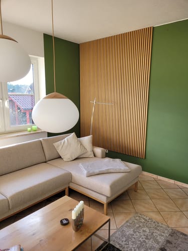 Customer photo review of Akustikpaneele Rustikale Eiche - 240 cm x 60 cm