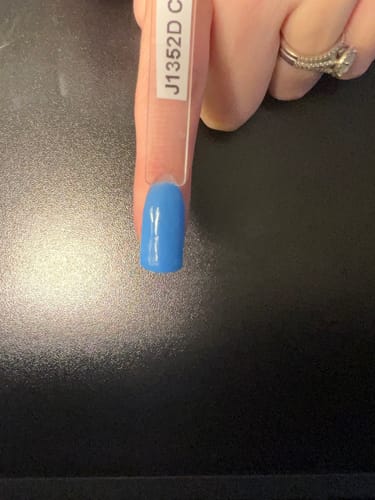 Customer photo review of D1352 Cornflower Blue Dip Powder