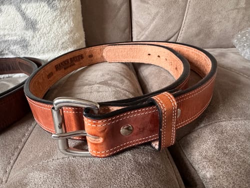 Customer photo review of Old World Harness Leather Belt - 1.5"