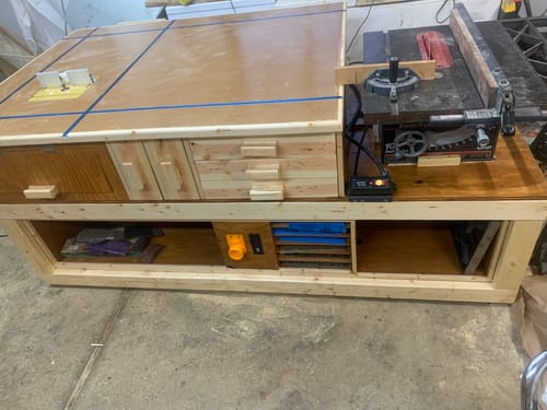 Customer photo review of The Mega Table Saw Workbench - Digital Download