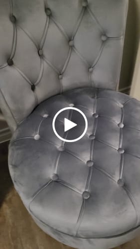 Customer video review of Malik Tufted Velvet Slipper Accent Chair
