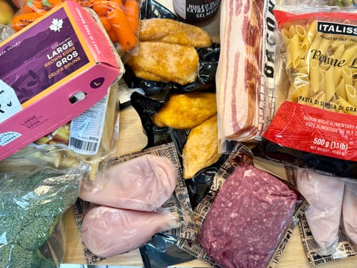 Customer photo review of Weekly Essentials Grocery Box