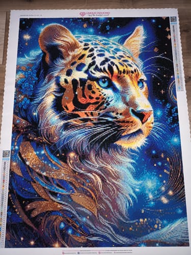 Customer photo review of 5D Diamond Painting AB Steine Starry Sky Leopard