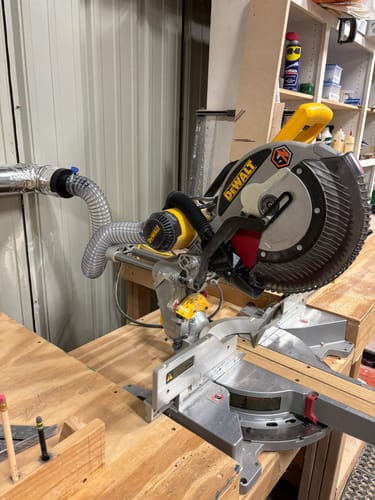 Customer photo review of DeWalt DWS779/780 Sliding Miter Saw Dust Collection
