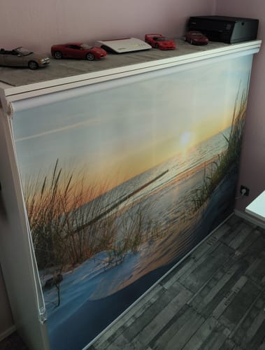 Customer photo review of Motivrollo 'Kueste Meer Sonnenuntergang' | Bis B 430 x H 440 cm