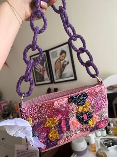 Customer photo review of Bubblegum Pop Beaded Shoulder Bag