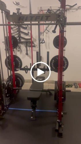 Customer video review of RitFit M1 Multi-Functional Smith Machine 2.0 with Cable Crossover System and Squat Rack for Home Gym