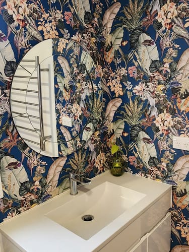 Customer photo review of Tropical Dreams Wallpaper - Blue Teal